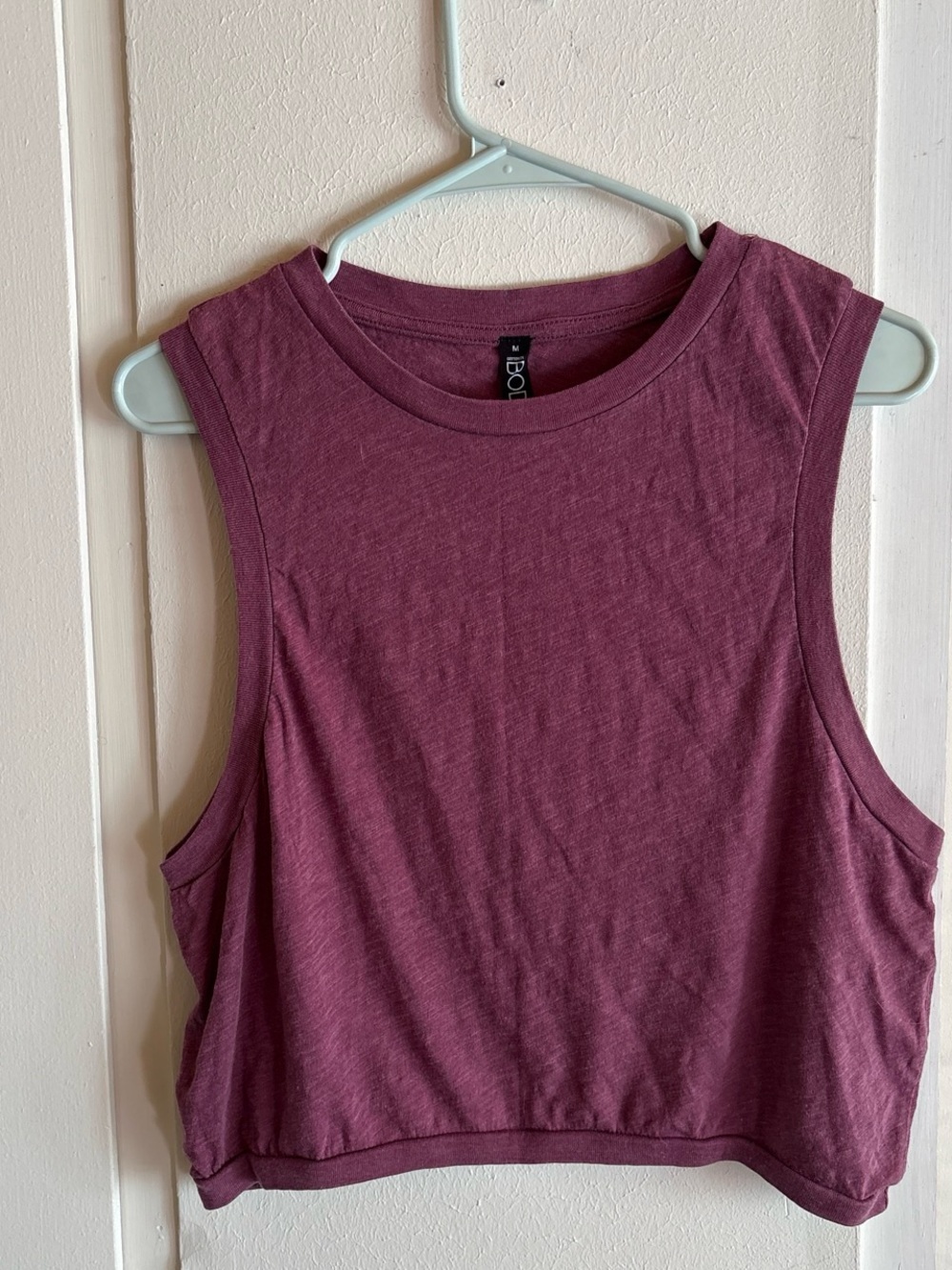 Cotton On Body Maroon Cropped Muscle Tank